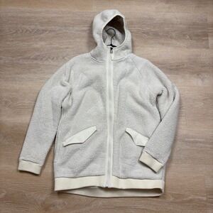 The North Face Sherpa Fleece Full Zip Hoodie Jacket Women's L Color‎ Cream